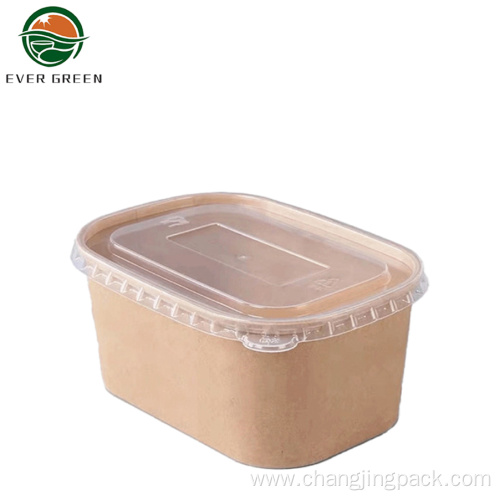 Disposable Thickened Kraft Paper Rounded Packaging Bowl